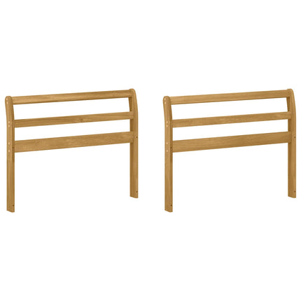Armstödmodul 2 pcs Vit 78,5 x 8,5 x 60 cm Massivt Akaciaträ