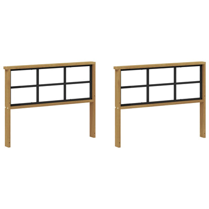 Armstödmodul 2 pcs Vit 80 x 6 x 61 cm Massivt Akaciaträ