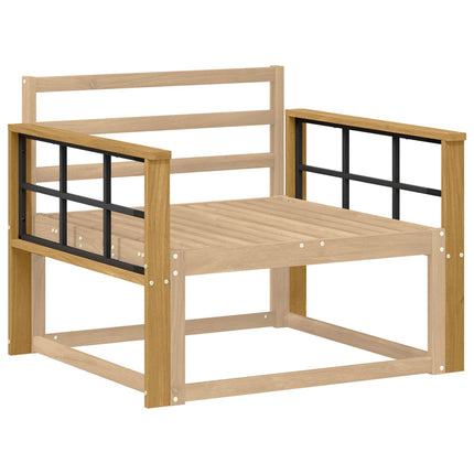 Armstödmodul 2 pcs Vit 80 x 6 x 61 cm Massivt Akaciaträ