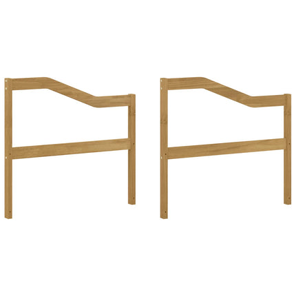 Armstödmodul 2 pcs Vit 79 x 4 x 73 cm Massivt Akaciaträ