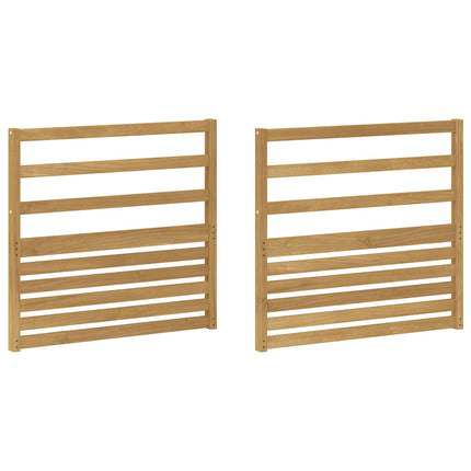 Armstöd modul 2 pcs Vit 79 x 4 x 73 cm Massivt Akaciaträ