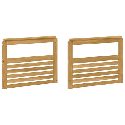 Armstödmodul 2 pcs Vit 79 x 6 x 61 cm Massivt Akaciaträ