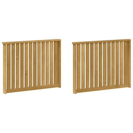 Armstödmodul 2 pcs Vit 80 x 6 x 61 cm Massivt Akaciaträ