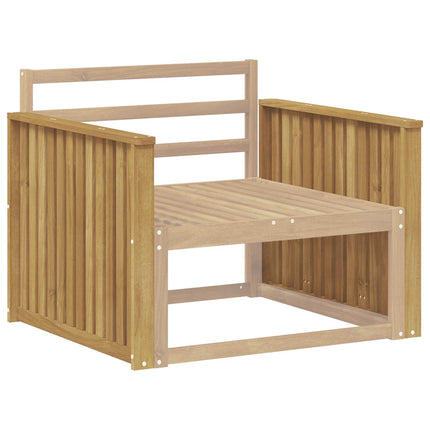 Armstödmodul 2 pcs Vit 80 x 6 x 61 cm Massivt Akaciaträ