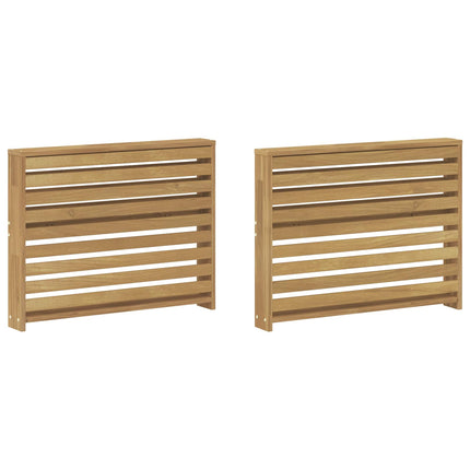 Armstödmodul 2 pcs Vit 78,5 x 10 x 61 cm Massivt Akaciaträ