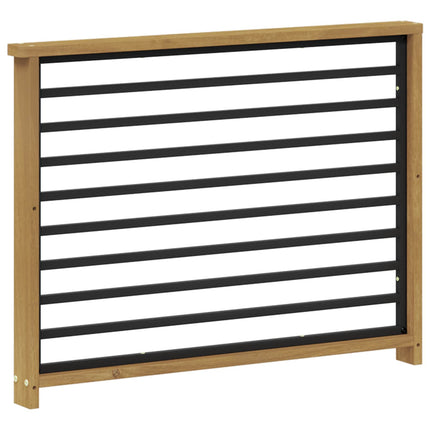 Armstödmodul 2 pcs Vit 80 x 6 x 61 cm Massivt Akaciaträ