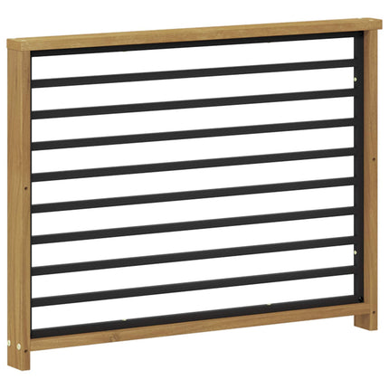 Armstödmodul 2 pcs Vit 80 x 6 x 61 cm Massivt Akaciaträ