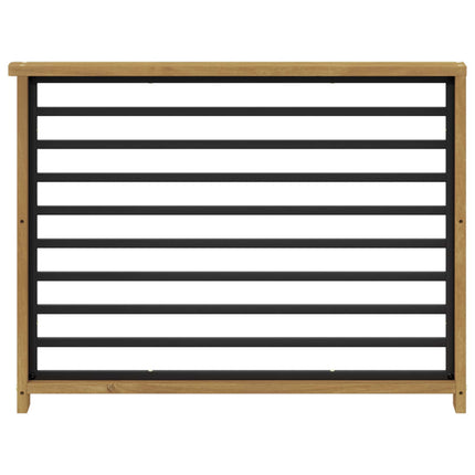 Armstödmodul 2 pcs Vit 80 x 6 x 61 cm Massivt Akaciaträ