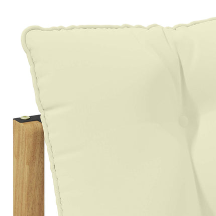 Utomhus Mellansoffa med kudde Vit 79 x 83 x 73 cm stål