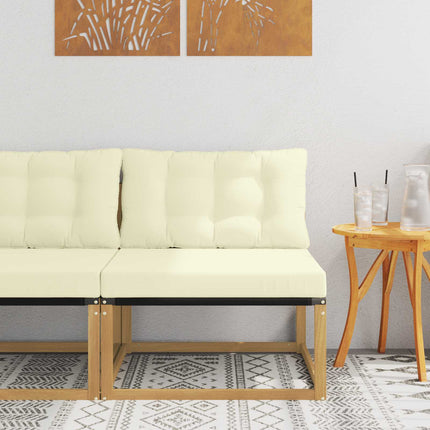 Utomhus Mellansoffa med kudde Vit 79 x 83 x 73 cm stål