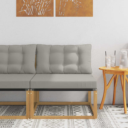 Utomhus Mellansoffa med kudde Vit 79 x 83 x 73 cm stål