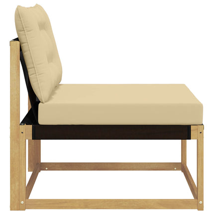 Utomhus Mellansoffa med kudde Vit 79 x 83 x 73 cm stål