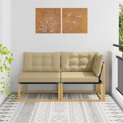 Sektionell Soffa Enheter med kudde Vit 162,5 x 83 x 73 cm