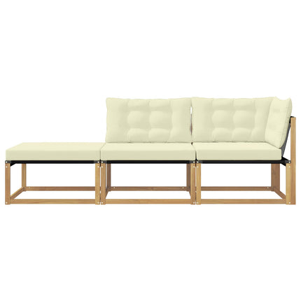 Sektionell Soffa Enheter med kudde Vit 241,5 x 83 x 73 cm