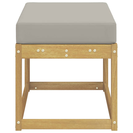 Utomhuspall med kudde Vit 80 x 43 x 45 cm Massivt Akaciaträ