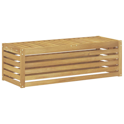 Utomhuspall Vit 115 x 43 x 37 cm Massivt Akaciaträ