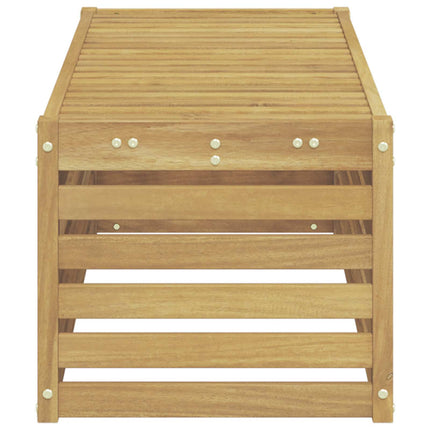 Utomhuspall Vit 115 x 43 x 37 cm Massivt Akaciaträ