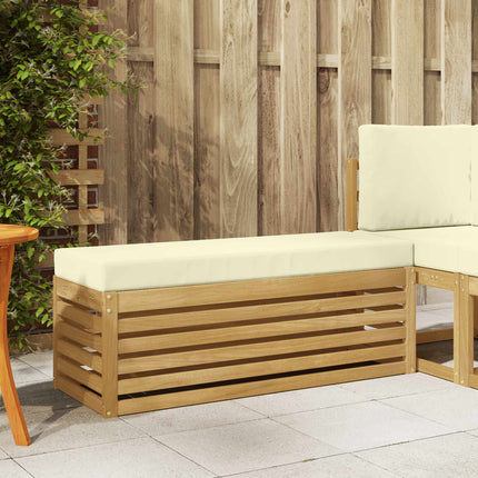 Utomhussoffset Vit och grädde 115 x 43 x 45 cm