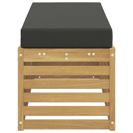 Utomhussoffset Vit och antracit 115 x 43 x 45 cm