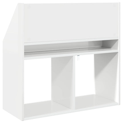 Barnbokhylla Högblanka vita 72,5 x 29,5 x 69 cm Konstruerat trä