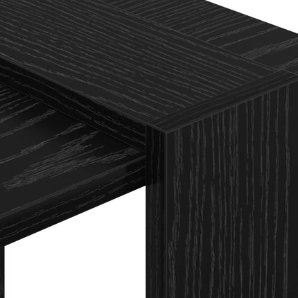 Hyllsystem Svart Ek 52 x 25 x 71,5 cm Konstruerat trä