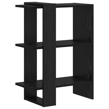 Hyllsystem 2 nivåer 52 x 25 x 71,5 cm Konstruerat trä Svart Ek