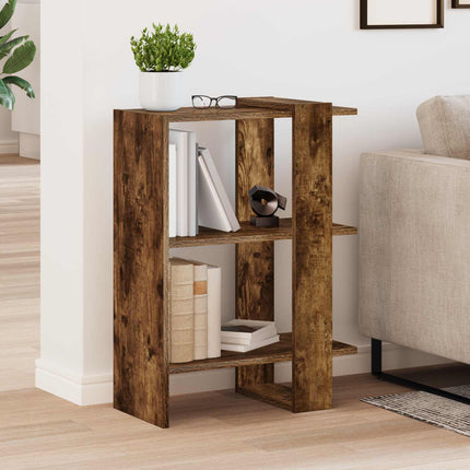 Hyllsystem 2 nivåer 52 x 25 x 71,5 cm Konstruerat trä Rökt ek