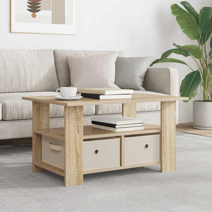 Kaffeebord med låda Sonoma-ek 77 x 55 x 42 cm Konstruerat trä