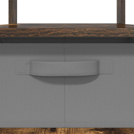 Kaffeebord med låda Rökt ek 77 x 55 x 42 cm Konstruerat trä