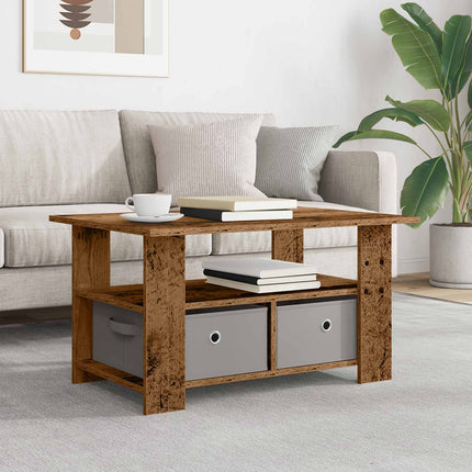 Kaffeebord Gammalt trä 77 x 55 x 42 cm Konstruerat trä