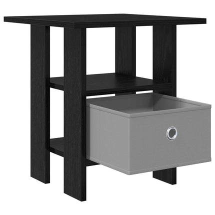 Sängbord 2 pcs Svart Ek 41 x 40 x 45 cm Konstruerat trä