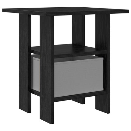 Sängbord 2 pcs Svart Ek 41 x 40 x 45 cm Konstruerat trä
