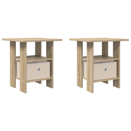 Sängbord 2 pcs Sonoma-ek 41 x 40 x 45 cm Konstruerat trä