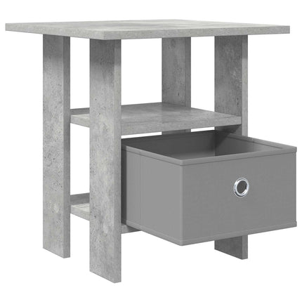 Sängbord 2 pcs Betonggrå 41 x 40 x 45 cm Konstruerat trä