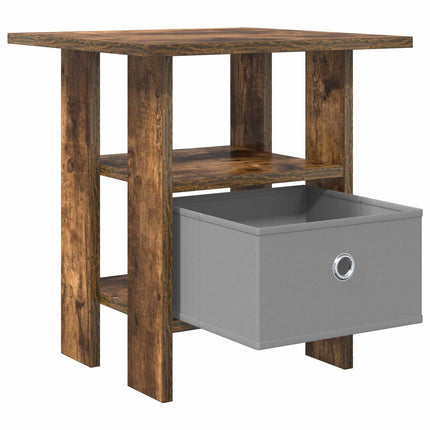 Sängbord med låda 2 pcs Rökt ek 41 x 40 x 45 cm Konstruerat trä