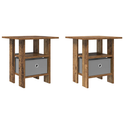 Sängbord 2 pcs Gammalt trä 41 x 40 x 45 cm Konstruerat trä