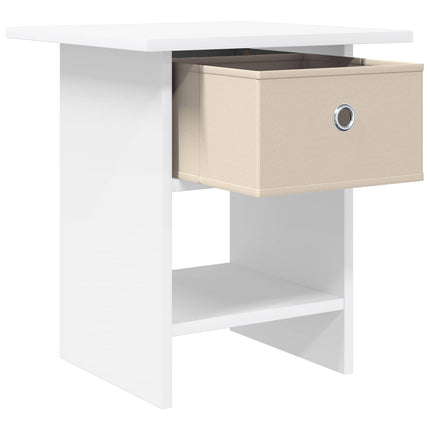 Sängbord med låda 2 pcs Vit 41 x 40 x 45 cm Konstruerat trä