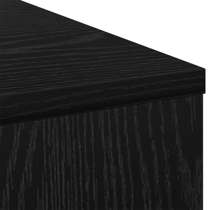 Skrivbord med låda Svart Ek 100 x 40 x 75 cm Konstruerat trä