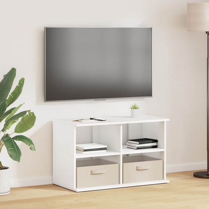 TV-ställ med låda Vit 79 x 40 x 48 cm
