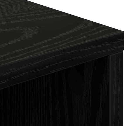 Sideboard med låda Svart Ek 60 x 33,5 x 84 cm