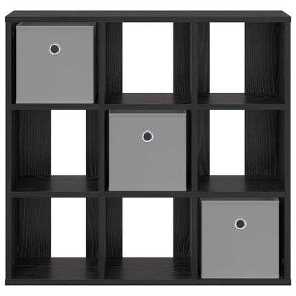 Sideboard med låda Svart Ek 73,5 x 24 x 69,5 cm