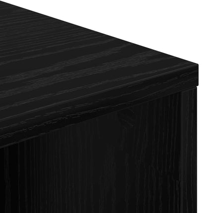 Sideboard med låda Svart Ek 88,5 x 29 x 84,5 cm