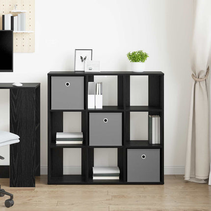 Sideboard med låda Svart Ek 88,5 x 29 x 84,5 cm