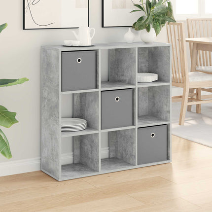 Sideboard med låda Betonggrå 88,5 x 29 x 84,5 cm
