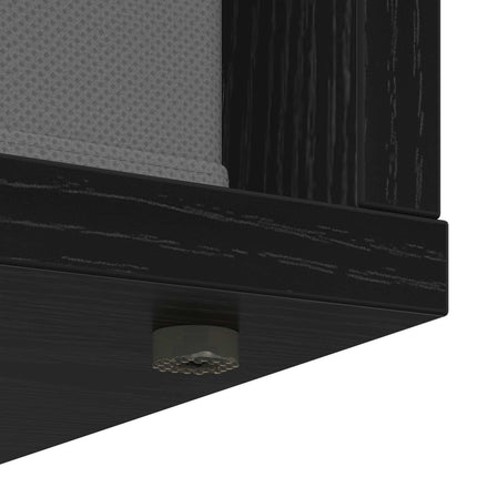 Sideboard med låda Svart Ek 102 x 31 x 99,5 cm