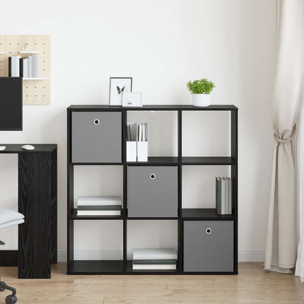 Sideboard med låda Svart Ek 102 x 31 x 99,5 cm