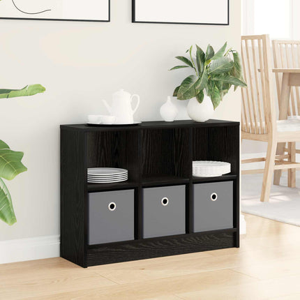 Sideboard med låda Svart Ek 73,5 x 22,5 x 53,5 cm