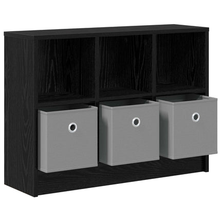 Sideboard med låda Svart Ek 73,5 x 22,5 x 53,5 cm