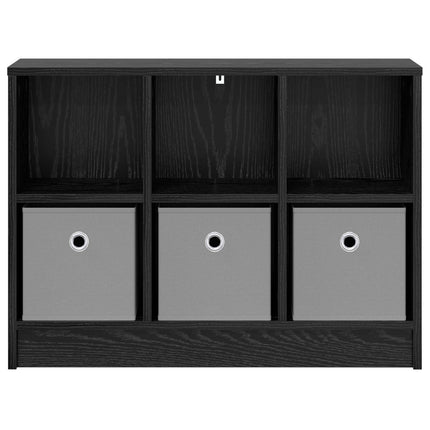 Sideboard med låda Svart Ek 73,5 x 22,5 x 53,5 cm