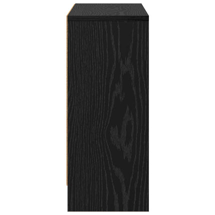 Sideboard med låda Svart Ek 73,5 x 22,5 x 53,5 cm